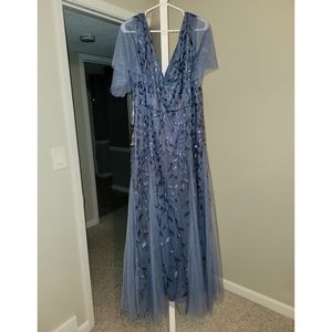 Plus size beaded formal gown